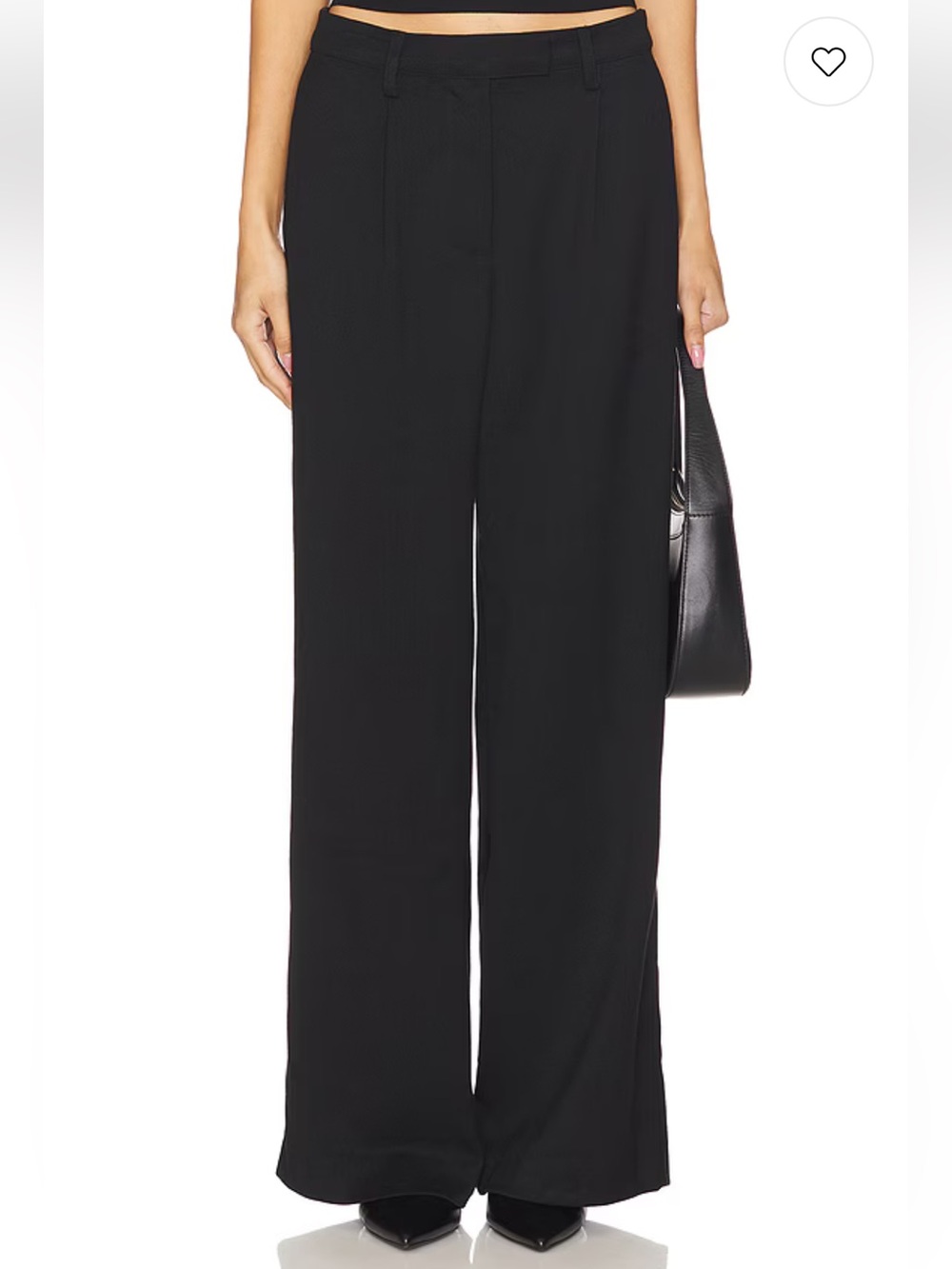NWT We Wore What Relaxed Trouser Pants Black 0